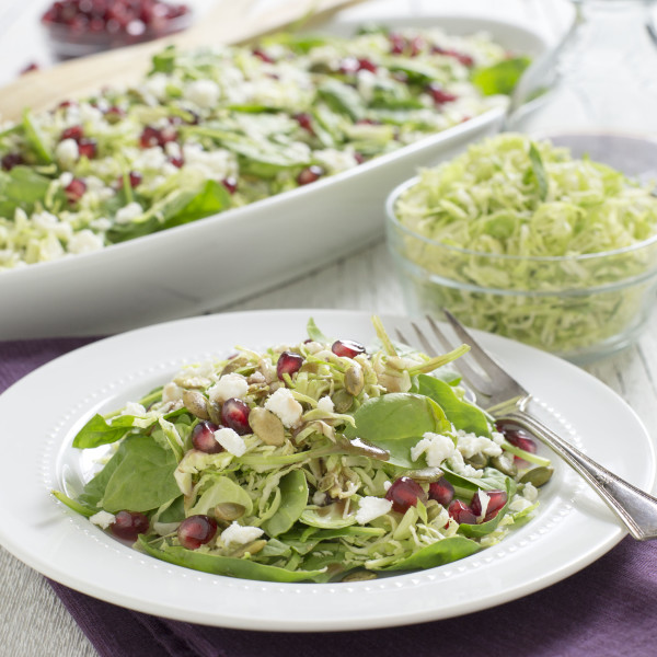 Brussels Sprouts and Spinach Salad