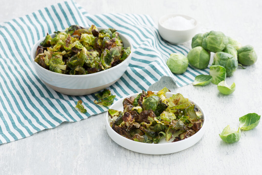 sea salt and cracked pepper brussels chips