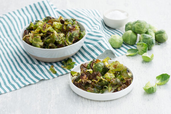 sea salt and cracked pepper brussels chips
