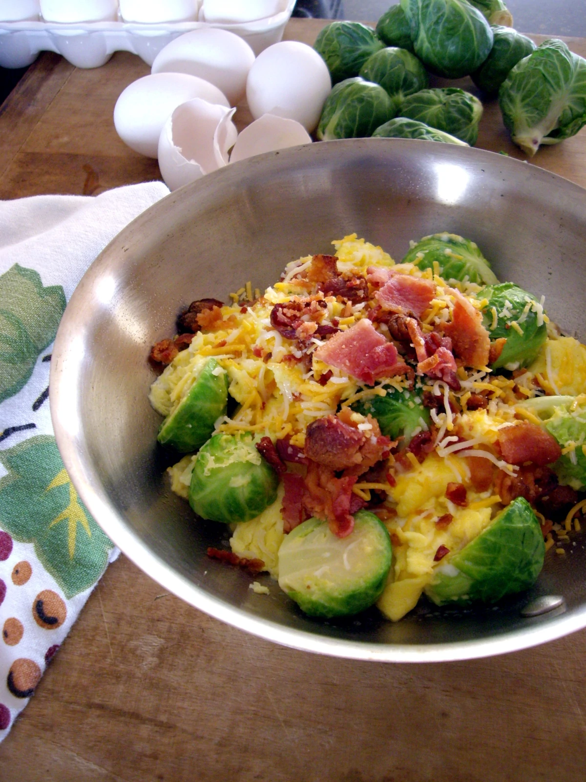 Brussels Sprouts - Bacon & Cheese Scrambler